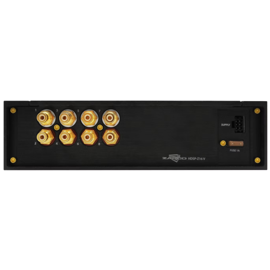 ZAPCO HDSP-Z16 V AD-8A 8-kanałowy DSP z odtwarzaczem HD 8-kanałowy procesor DSP 192 kHz, odtwarzacz HD, 5 wejść cyfrowych, 8 wyjść RCA